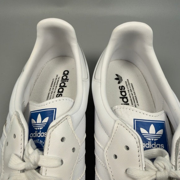 Adidas Samba OG Mens 12.5 12 1/2 Casual Sneaker White Gum Suede Leather Low Shoe - Picture 13 of 16